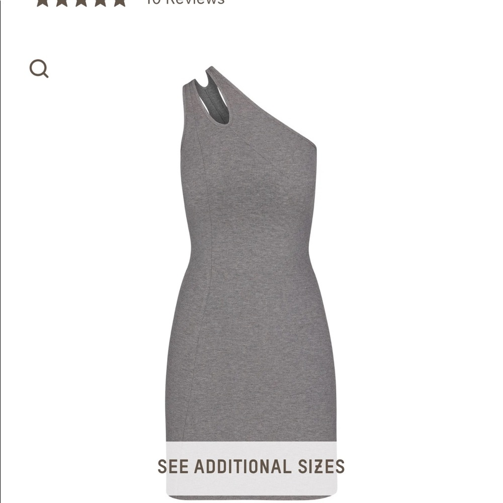 Skims grey one shoulder slip